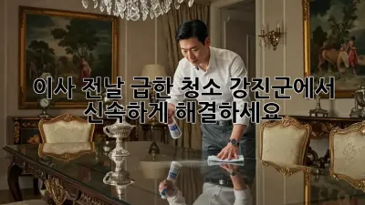 이사 전날, 급한 청소? 강진군에서 신속하게 해결하세요!