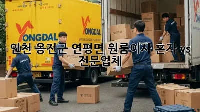 인천 옹진군 연평면 원룸이사, 혼자 vs 전문업체?